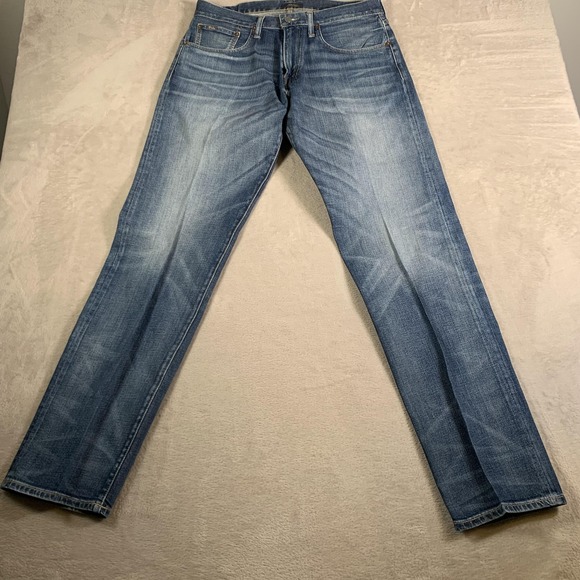 Polo Ralph Lauren Jeans Mens 32x36 Blue Classic Fit Straight Leg Stretch Denim - Picture 1 of 16